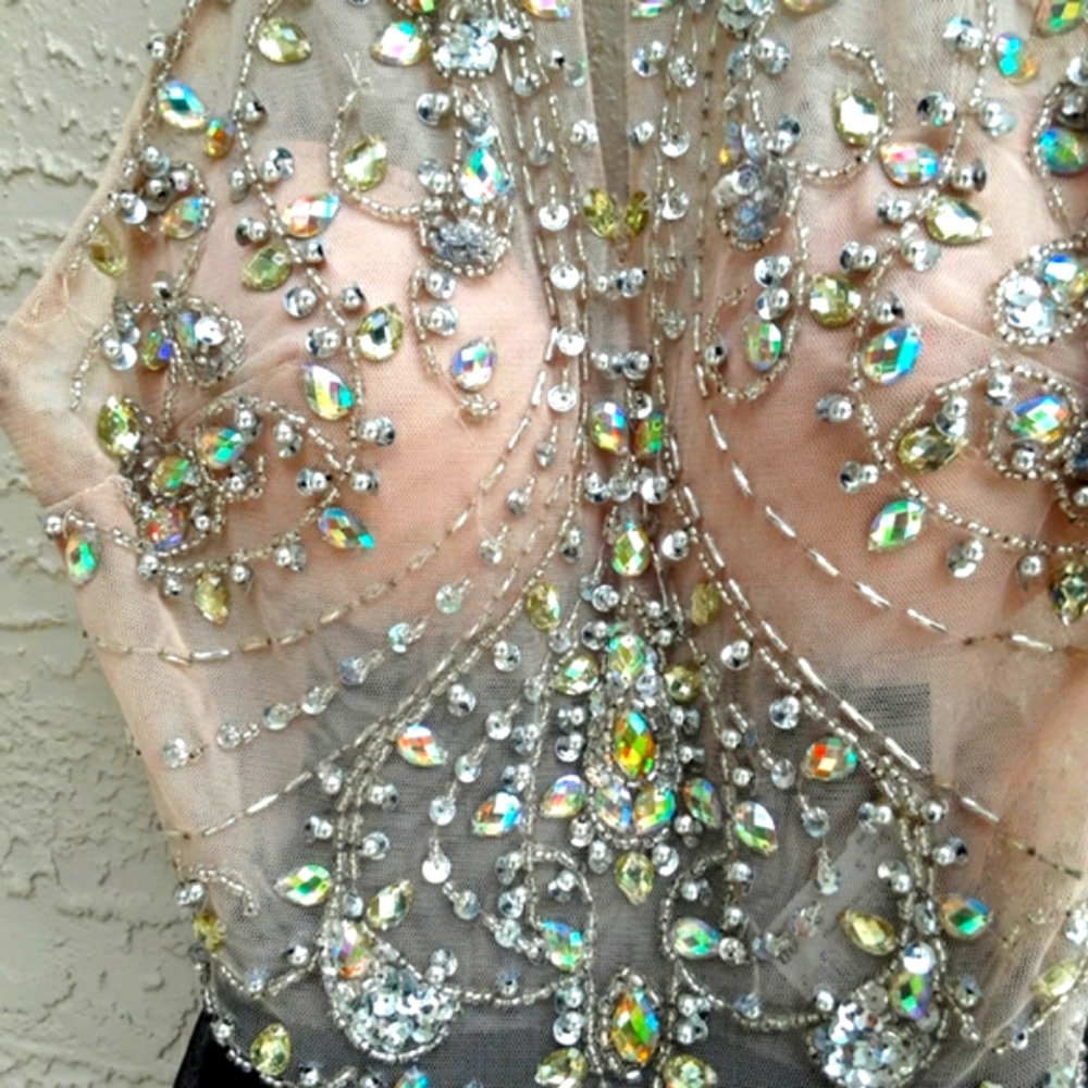 jeweled ruffle mini dress - Picture 6 of 16